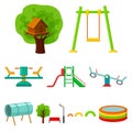 Big collection of play garden vector symbol stock illustration