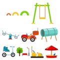 Play garden set icons in cartoon style. Big collection of play garden vector symbol stock illustration