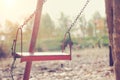 Children swing,playground in the park Royalty Free Stock Photo