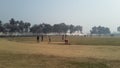 Play ground where boyes are playing arrounding with baundary looks like big place of a stadium Royalty Free Stock Photo