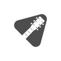 Play guitar design vector template. Simple set of electric guitar vector icons Royalty Free Stock Photo