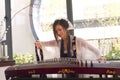 Play guzheng Royalty Free Stock Photo