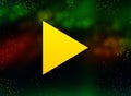 Play icon abstract bokeh dark background Royalty Free Stock Photo