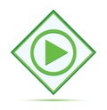 Play icon modern abstract green diamond button Royalty Free Stock Photo