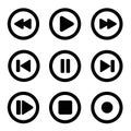 Play icon set1 Royalty Free Stock Photo