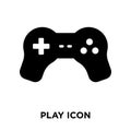 Play icon vector isolated on white background, logo concept of P Royalty Free Stock Photo