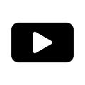 Play icon vector. Music video play button symbol design