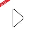 Play icon, video play button symbol. Modern, simple flat illustration for web site or mobile app