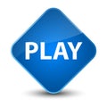 Play elegant blue diamond button