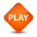 Play elegant orange diamond button