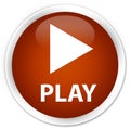 Play premium brown round button