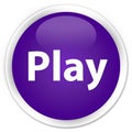 Play premium purple round button Royalty Free Stock Photo