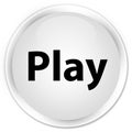 Play premium white round button