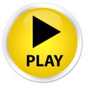 Play premium yellow round button