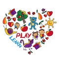 Play Learn and grow together Vector image