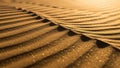 The play of light defining the fine grains and curves of the desert Royalty Free Stock Photo