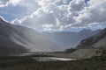 Play of light and shadow in Himalayas on the way to Nako Monastery in Spiti Valley,Himachal Pradesh,India