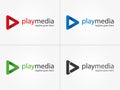 Play media logo. Multimedia logo