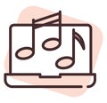 Play media pc music player, icon Royalty Free Stock Photo