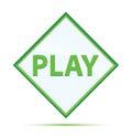 Play modern abstract green diamond button Royalty Free Stock Photo