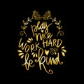 Play nice work hard be kind hand lettering.