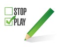 Play over stop selection illustration design Royalty Free Stock Photo