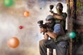 Play paintball game Royalty Free Stock Photo