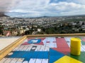 Play Parchis on a landscape scene