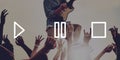 Play Pause Stop Multimedia Entertainment Control Concept Royalty Free Stock Photo