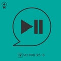 Play pause vector icon. Vector illustration EPS 10 Royalty Free Stock Photo