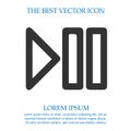 Play pause vector icon. Vector illustration EPS 10 Royalty Free Stock Photo
