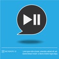 Play pause vector icon. Vector illustration EPS 10 Royalty Free Stock Photo