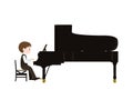 Play piano1 Royalty Free Stock Photo