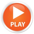 Play premium orange round button