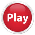 Play premium red round button