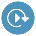 Play, replay Isolated Vector Icon which can be easily modified or edited