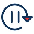 Play, replay Isolated Vector Icon which can be easily modified or edited Royalty Free Stock Photo
