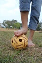 Play Sepak Takraw.