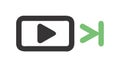 Play and Skip Forward Media Controls - Video Audio Navigation Icon, vector design Generative AI Royalty Free Stock Photo