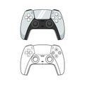 Play Station 5 Game Console Stick Controller Design Illustration Royalty Free Stock Photo
