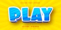 Play text, cartoon style editable text effect