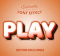 Play text, editable font effect