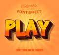 Play text, editable font effect