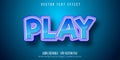 Play text effect, editable font style