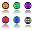 Play time fun buttons. Royalty Free Stock Photo