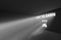PLAY TO EARN rays volume light concept 3d