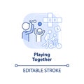 Play together light blue concept icon Royalty Free Stock Photo