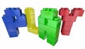 Play Toy Building Blocks Letters Word Royalty Free Stock Photo