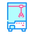 play toy machine with crane color icon vector illustration