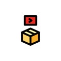 Play Unboxing Video Icon Royalty Free Stock Photo